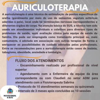 Secretaria de Saúde retoma atendimentos de auriculoterapia 