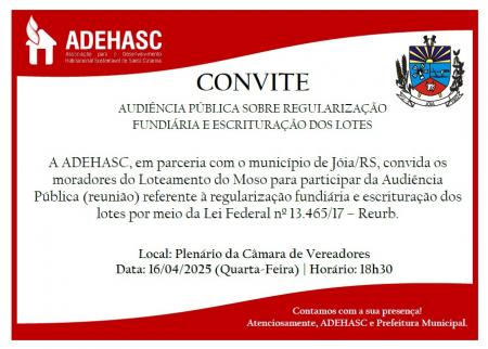 AUDIÊNCIA PÚBLICA SOBRE LOTEAMENTO DO MOSO AUDIÊNCIA PÚBLICA SOBRE LOTEAMENTO DO MOSO