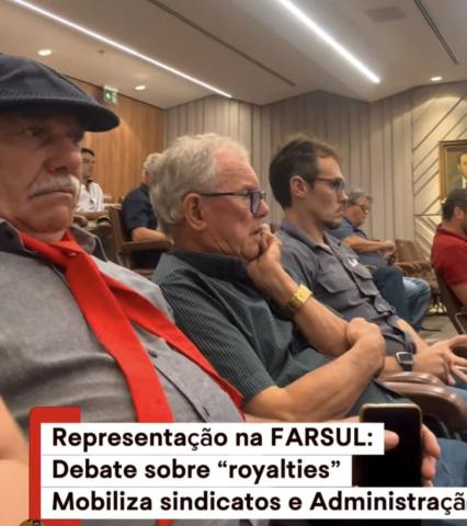 Vice-prefeito de Jóia e presidente do Sindicato Rural participam de assembleia na  Farsul