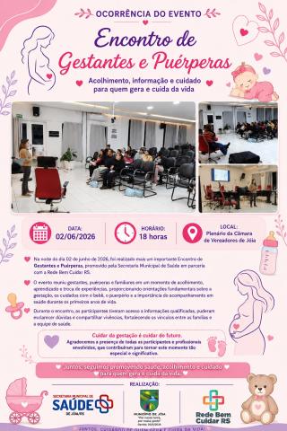 Encontro de Gestantes e Puérperas fortalece cuidado, informação e vínculo em Jóia